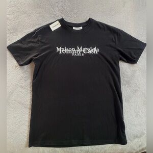 MM6 Maison Martin Margiela Black Short Sleeve Logo T Shirt